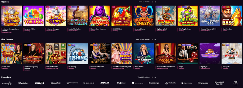 Popular real money casino games and providers in Ireland